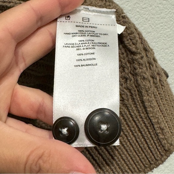 C.C Filson Co. Women’s Wingham Island Cardigan Sweater Size XS Dark Tan Cotton - Picture 7 of 10